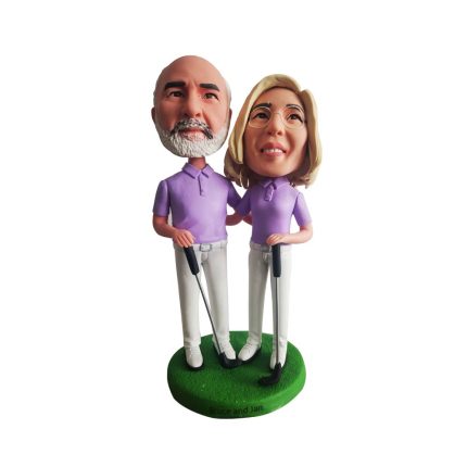 Matching Purple Suit Couple bobblehead