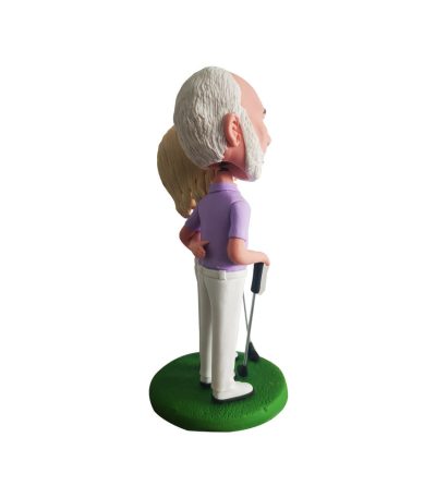 Matching Purple Suit Couple bobblehead