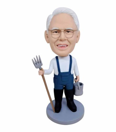 Custom Old Farmer Bobble Head