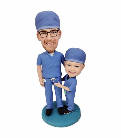 Surgeon Father and Son Custom Bobblehead